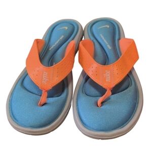 Nike Women’s Size 8 Comfort Footbed Thong Sandals Cushioned Logo Flip Flops Tang